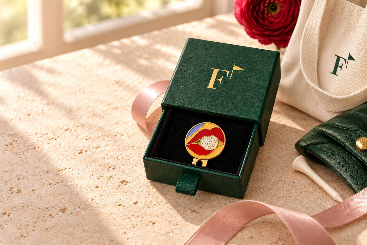 Golf gifts for women: Fore & Femme gift-boxed golf ball markers
