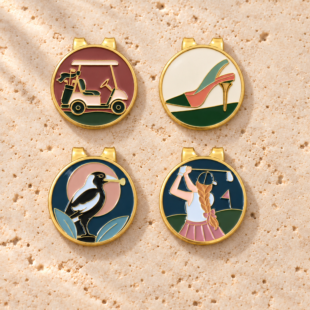 The Fairway Classics Foursome, four Fore & Femme golf ball markers, each gift-boxed